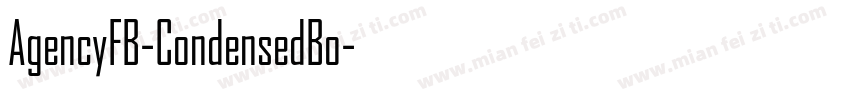 AgencyFB-CondensedBo字体转换