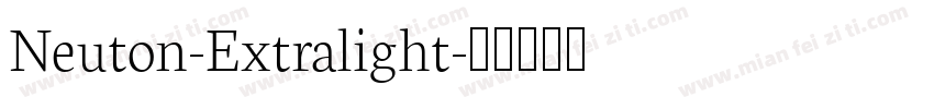 Neuton-Extralight字体转换