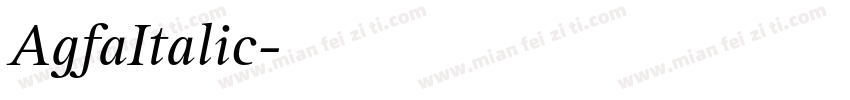 AgfaItalic字体转换