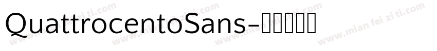 QuattrocentoSans字体转换