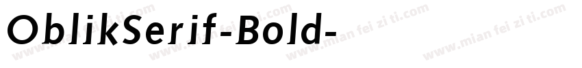 OblikSerif-Bold字体转换
