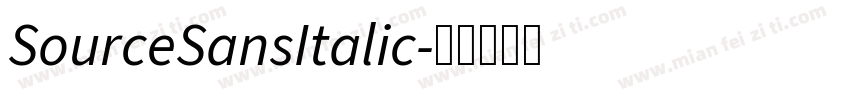 SourceSansItalic字体转换