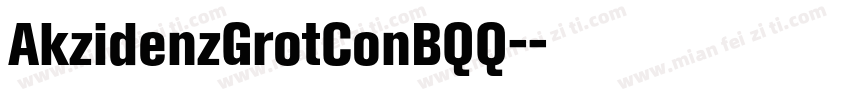 AkzidenzGrotConBQQ-字体转换