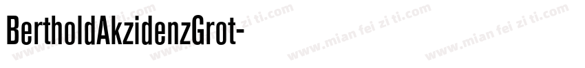 BertholdAkzidenzGrot字体转换
