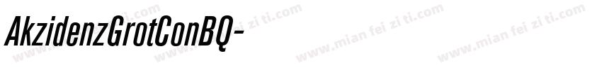 AkzidenzGrotConBQ字体转换