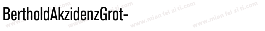 BertholdAkzidenzGrot字体转换