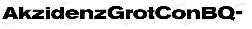 AkzidenzGrotConBQ字体转换