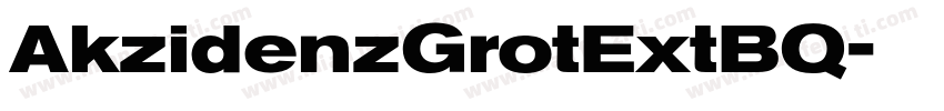 AkzidenzGrotExtBQ字体转换
