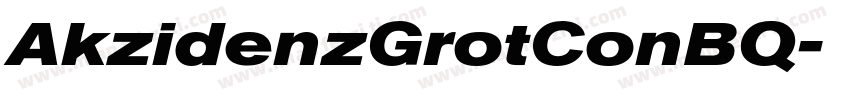 AkzidenzGrotConBQ字体转换