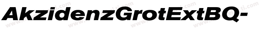 AkzidenzGrotExtBQ字体转换