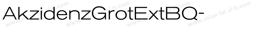 AkzidenzGrotExtBQ字体转换