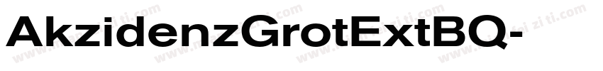 AkzidenzGrotExtBQ字体转换