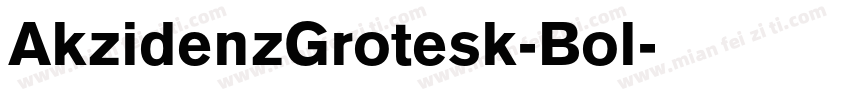 AkzidenzGrotesk-Bol字体转换
