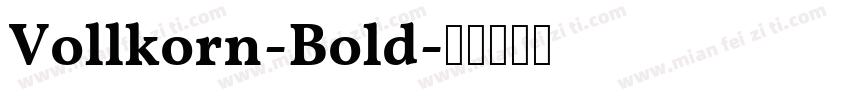 Vollkorn-Bold字体转换