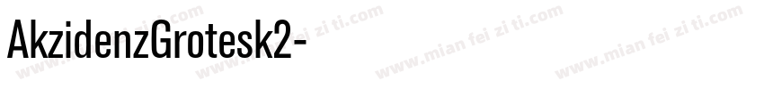 AkzidenzGrotesk2字体转换