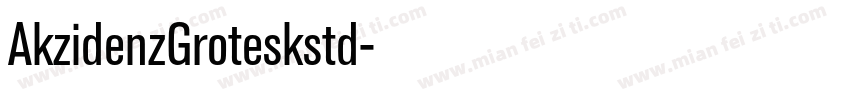 AkzidenzGroteskstd字体转换
