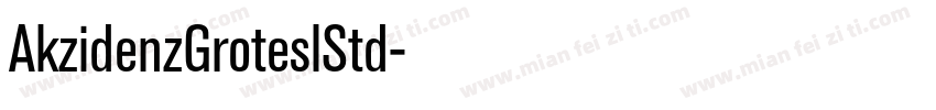 AkzidenzGroteslStd字体转换