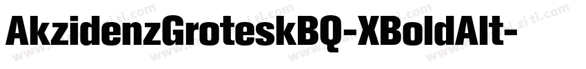 AkzidenzGroteskBQ-XBoldAlt字体转换