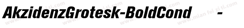AkzidenzGrotesk-BoldCond手机版字体转换