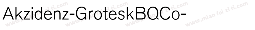 Akzidenz-GroteskBQCo字体转换