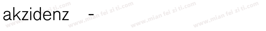 akzidenz字库字体转换