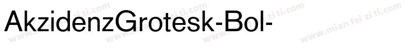 AkzidenzGrotesk-Bol字体转换