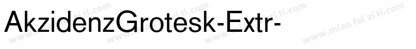 AkzidenzGrotesk-Extr字体转换