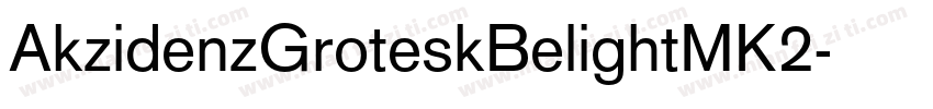 AkzidenzGroteskBelightMK2字体转换