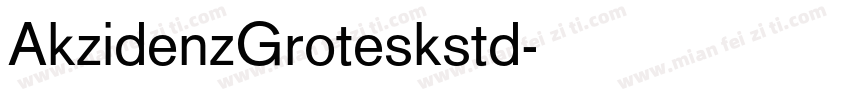 AkzidenzGroteskstd字体转换
