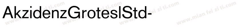 AkzidenzGroteslStd字体转换