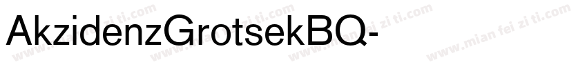 AkzidenzGrotsekBQ字体转换