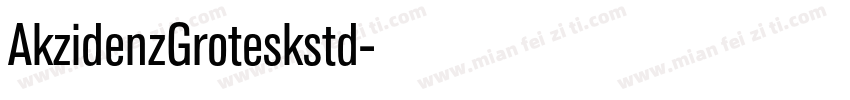 AkzidenzGroteskstd字体转换