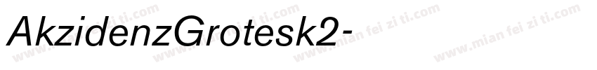 AkzidenzGrotesk2字体转换