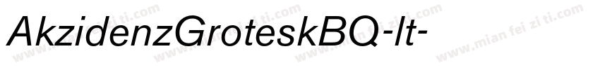 AkzidenzGroteskBQ-lt字体转换