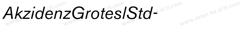 AkzidenzGroteslStd字体转换