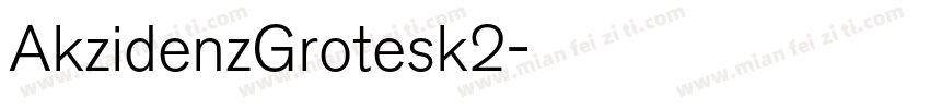 AkzidenzGrotesk2字体转换