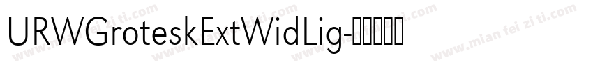 URWGroteskExtWidLig字体转换