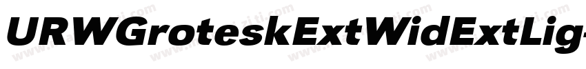 URWGroteskExtWidExtLig字体转换