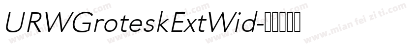 URWGroteskExtWid字体转换