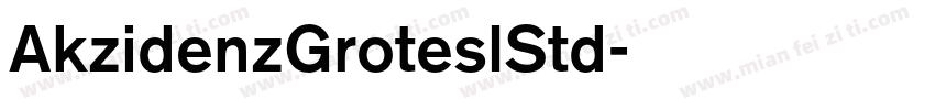 AkzidenzGroteslStd字体转换