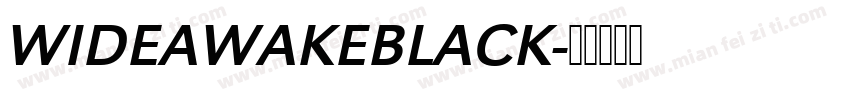 WIDEAWAKEBLACK字体转换