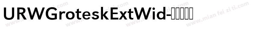 URWGroteskExtWid字体转换