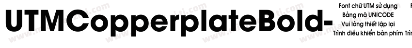 UTMCopperplateBold字体转换