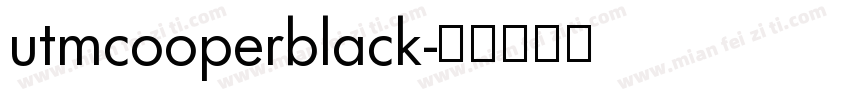 utmcooperblack字体转换