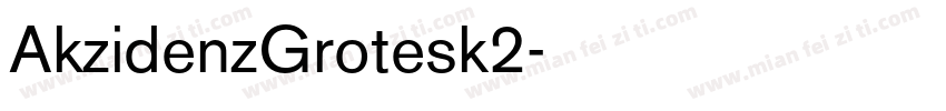 AkzidenzGrotesk2字体转换