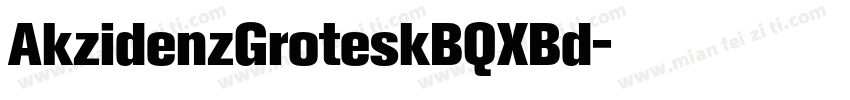 AkzidenzGroteskBQXBd字体转换
