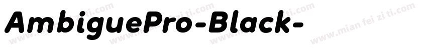 AmbiguePro-Black字体转换