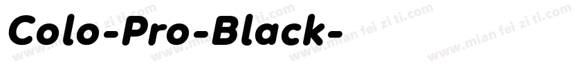 Colo-Pro-Black字体转换