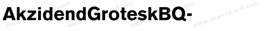 AkzidendGroteskBQ字体转换