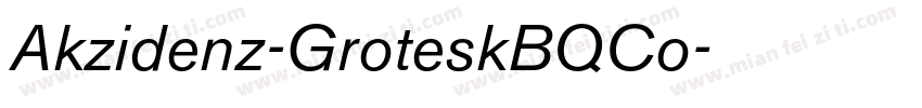 Akzidenz-GroteskBQCo字体转换